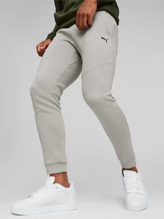 PUMA Παντελόνι Φόρμας με Λάστιχο Γκρι
