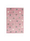 Isexan Kinder Teppich Sterne Rosa 160x230cm