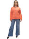 Women's Short Puffer Jacket for Spring or Autumn Coral