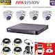 Hikvision Integrated CCTV System with 4 Cameras 1080p