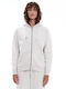 Women's Sweatshirt Jacket Hooded White
