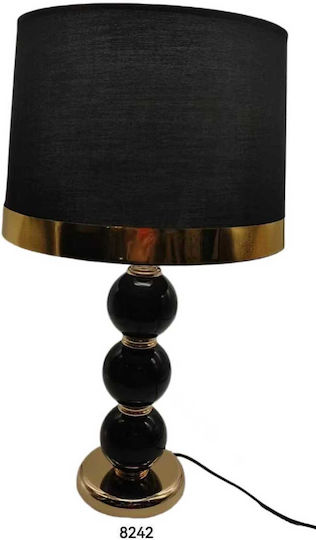 Table Lamp for Socket E27 with Black Shade and Base