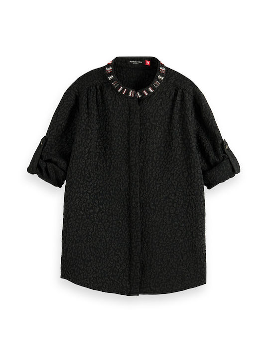 Scotch & Soda Women's Long Sleeve Shirt Black