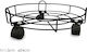 General Trade Pot Stand Metal Black with Wheels 34cmx34cmx11.5cmcm.