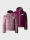 Kids' Sports Jacket Short Double Sided with Hood Purple Reversible Perrito