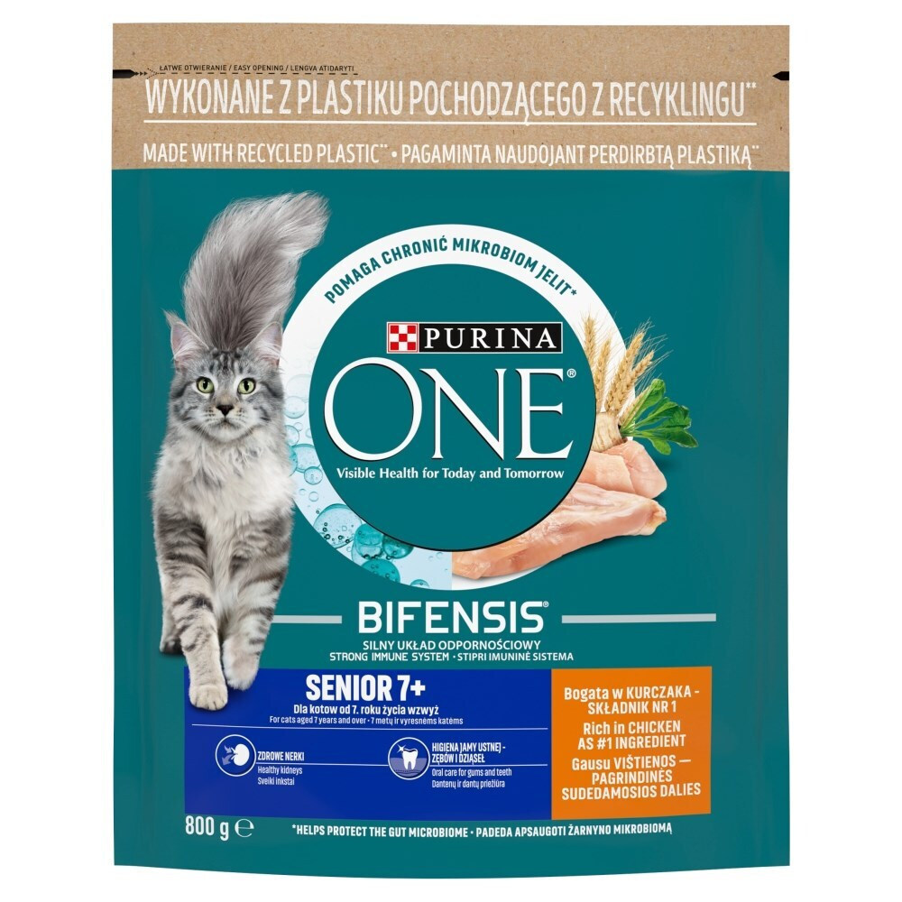 Purina Dry Gluten Free Elderly Cat Food with Chicken 0.8kg