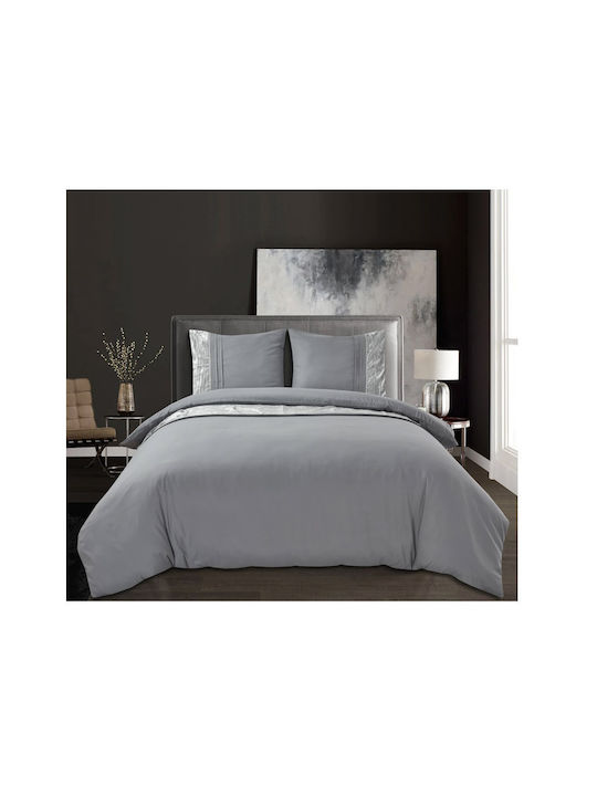 Sleeptime Duvet Cover Set Queen with 2 Pillowcases 240x220 Tokyo Dark Grey