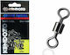 Kendozo Lures Tuff Steel Draht-Spaltring Angelgeräte No3 Set 15 Stück Schwarz