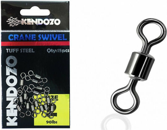 Kendozo Lures Tuff Steel Draht-Spaltring Angelgeräte No3 Set 15 Stück Schwarz