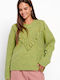 Funky Buddha Women's Long Sleeve Sweater Green