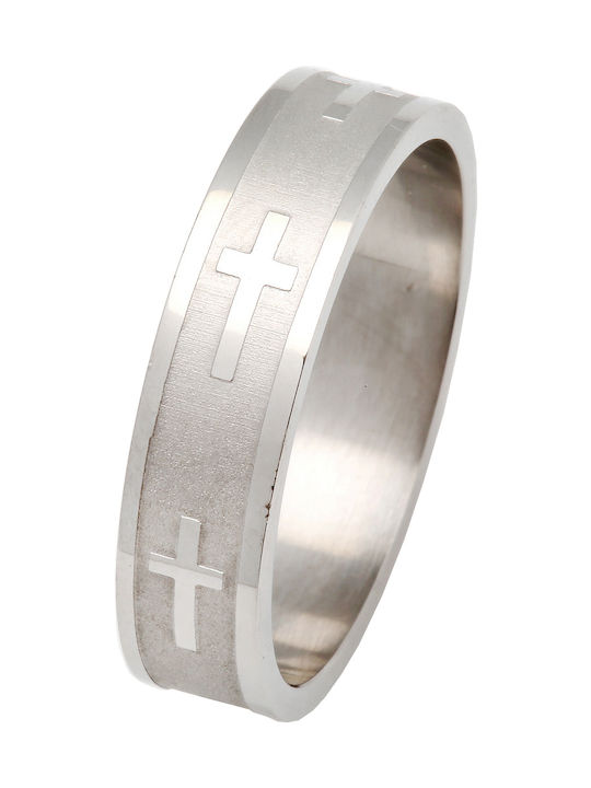 Silverline Men's Steel Spinner Ring