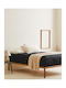 My Home Luxury Sheet Sets Single 160x250cm. Monochrome Black 4pcs