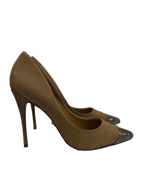 Carrano Pointed Toe Brown Heels