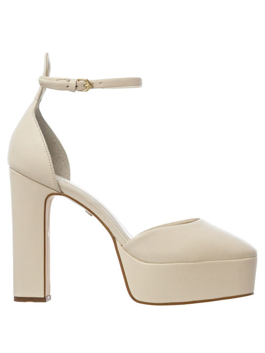 Carrano Leather Beige Heels