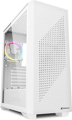 Sharkoon VS9 RGB Midi Tower Computer Case with Window Panel White