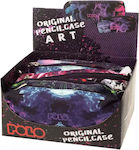 Polo Fabric Pencil Case Wallet ART with 1 Compartment Various Colours