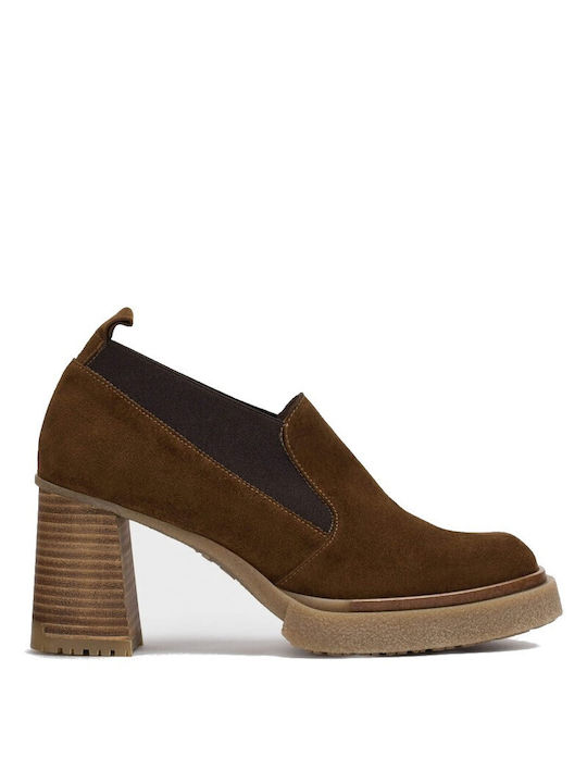 Wonders Suede Pantofi cu toc Maro