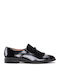 Leder Damen Mokassins in Schwarz Farbe