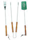 Master Grill & Party Set von 3 BBQ-Werkzeugen mit Tranchiergabel, Spatel und Zange MG103