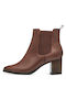 Tamaris Women's Leather Medium Heel Chelsea Boots Brown