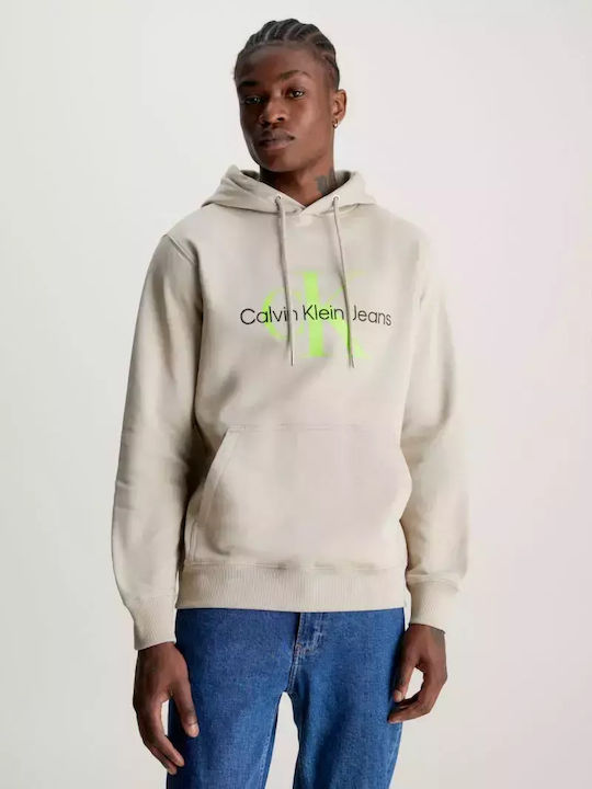 Calvin Klein Hanorac pentru bărbați cu glugă Bej