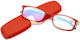 Moscow Mule Slim Pocket Reading Glasses +1.00 Pocket in Red Color MM/SlimPocketRed/+1.00