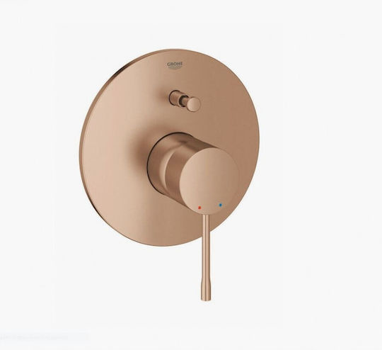 Grohe Essence Μίκτης Μπαταρίας Εντοιχισμού Ντουζιέρας 2 Εξόδων Ασημί