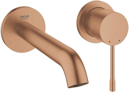 Grohe Essence Set Mischer & Auslauf für Wandmontage für für Waschbecken 1 Ausfahrt Bronze