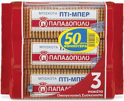 Μπισκότα Πτι Μπερ Παπαδοπούλου (3Χ225g) -0.50
