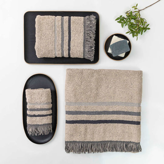 Borea Bath Towel Set 3pcs Jill Beige