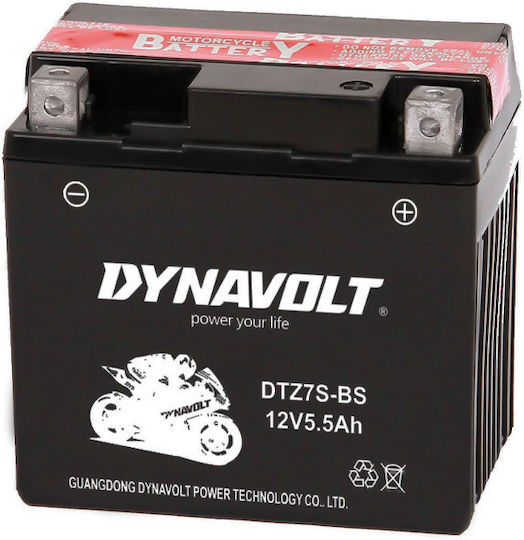 Dynavolt Inchis Baterie Motocicleta YTZ7-BS cu Capacitatea 5.5Ah