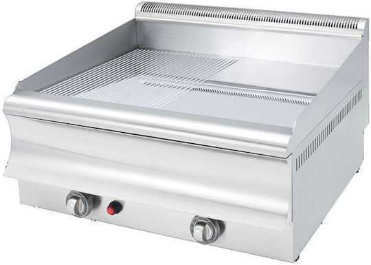 Visvardis Commercial Flat Top LPG Griddle with Flat Plate 15kW 75x60x32cm