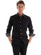 Long-sleeved Cotton Shirt Black