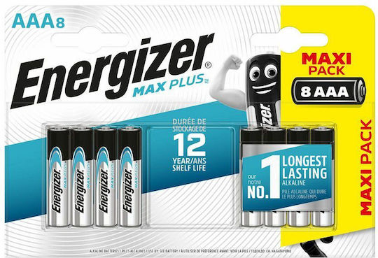 Energizer Max Plus Αλκαλικές Μπαταρίες AAA 1.5V 8τμχ