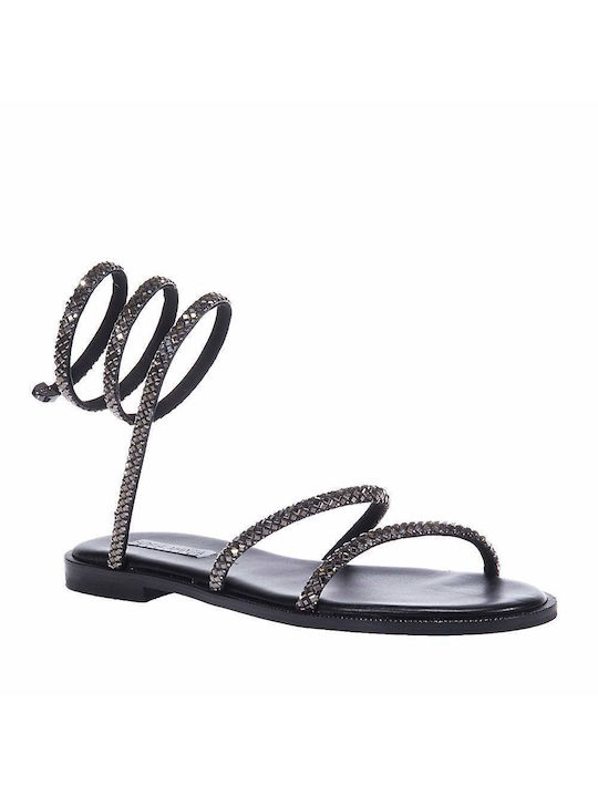 Sofia Manta Leather Women's Sandals with Ankle ...