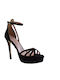 Suede Sandalen Schwarz