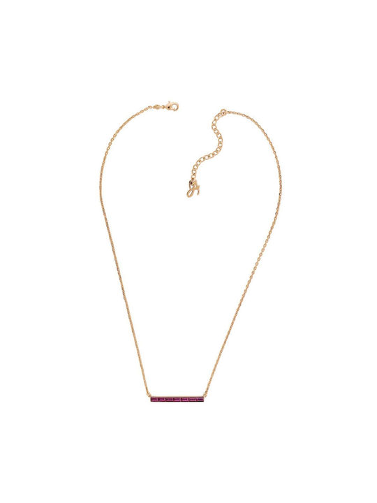 Adore Necklace with Pink Gold Plating