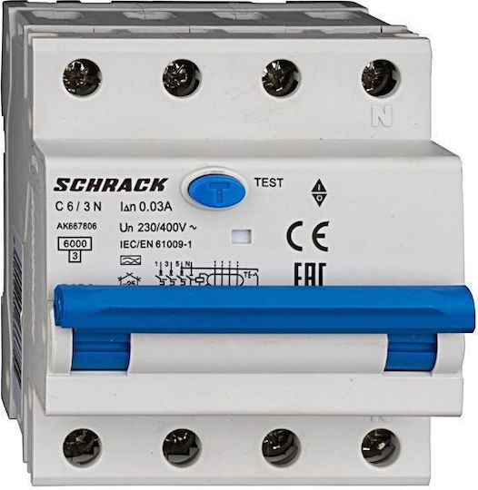 Schrack Ρεле за фаза Изтичане на земя 10Спецификация Триполюсно