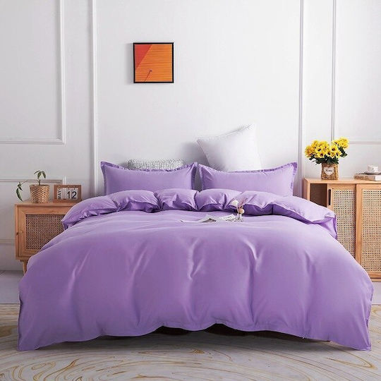 Marwa Bettbezug Einzelbett 160x240 Lila