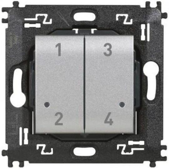 Bticino Wall-mounted Electrical Wall Switch Quadruplicate without Frame