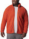 Columbia Fast Trek II Men's Fleece Cardigan with Zipper Red