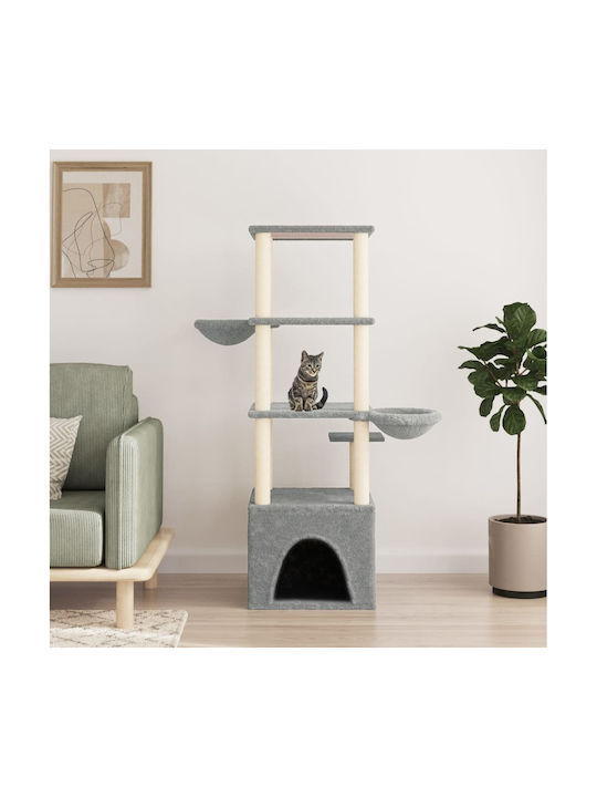 vidaXL Scratching Post Cat Trees Gray 4 levels 97x74.5x147cm