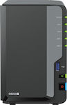 Synology DiskStation DS224+ NAS Turm mit 2 Steckplätzen für HDD/SSD und 2 Ethernet-Anschlüsse