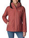 Bugaboo II Fleece Interchange 3 In 1 Women's Short Lifestyle Jacket for Winter with Hood Beetroot