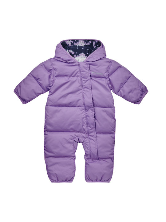 Columbia Baby Bodysuit Set for Outing Purple