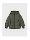 Name It Boys Quilted Coat Green with Ηood