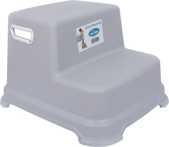 Double Kids Step Stool Gray