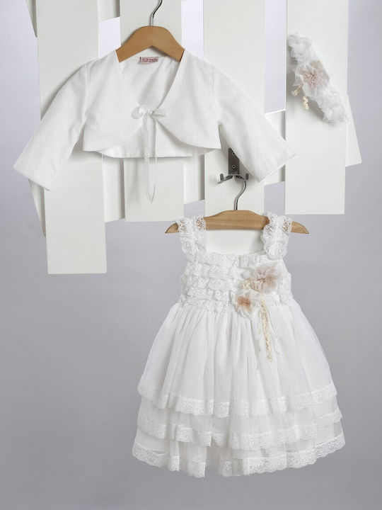New Life White Baptism Clothing Set with Hair A...