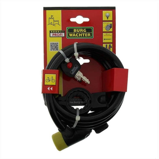 Burg Wachter 340.180L 180cm Motorcycle Chain Lock Motorcycle Chain Lock with 12mm Pin