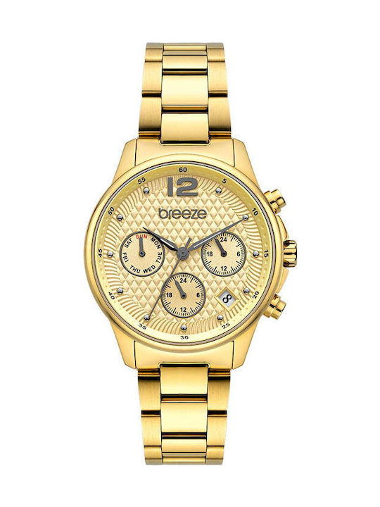 Breeze Women's Watch with Gold Metal Bracelet